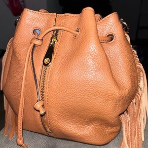 Rebecca Minkoff Leather Fringe Mini Bucket Bag